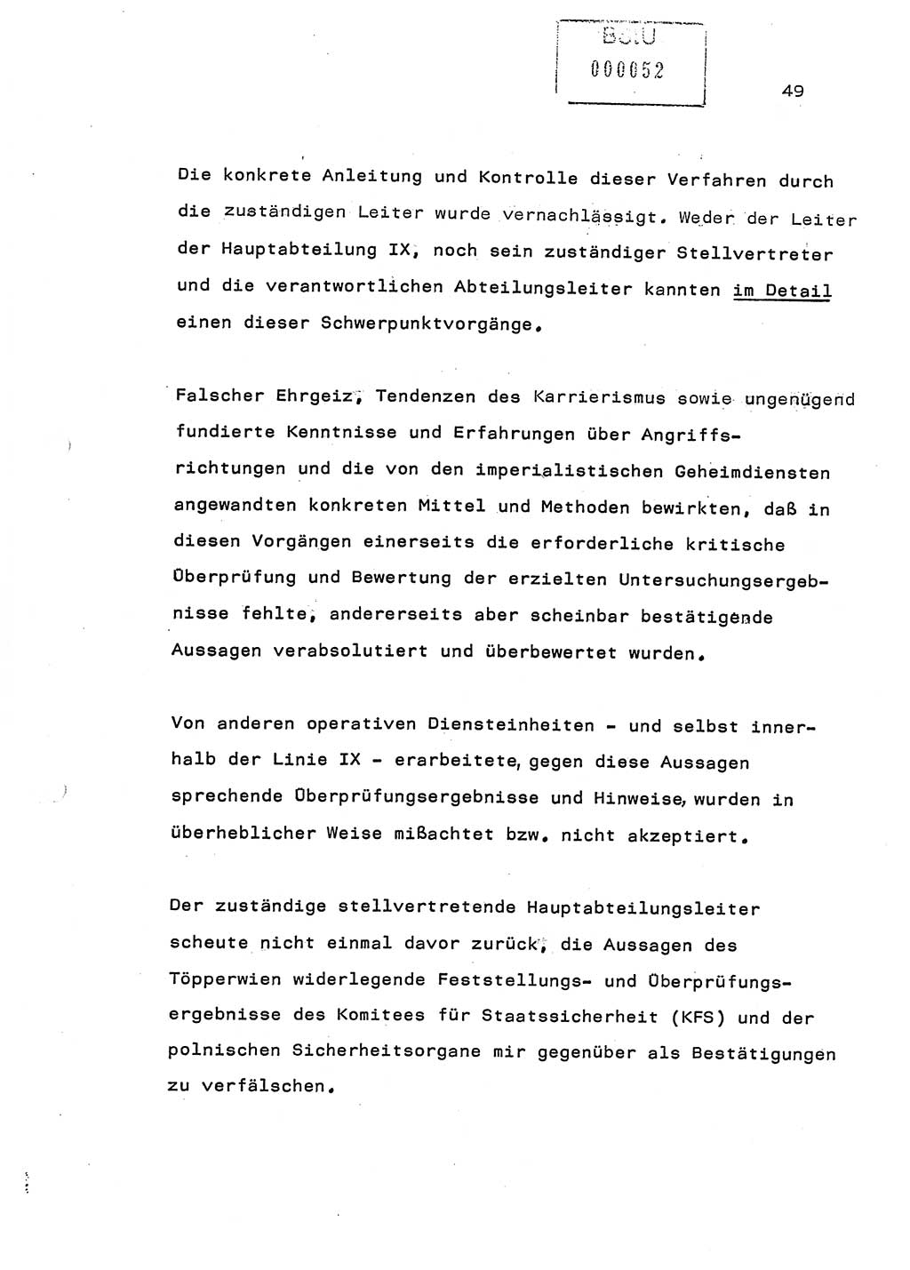 Referat (Generaloberst Erich Mielke) auf der Zentralen Dienstkonferenz am 24.5.1979 [Ministerium für Staatssicherheit (MfS), Deutsche Demokratische Republik (DDR), Der Minister], Berlin 1979, Seite 49 (Ref. DK DDR MfS Min. /79 1979, S. 49)