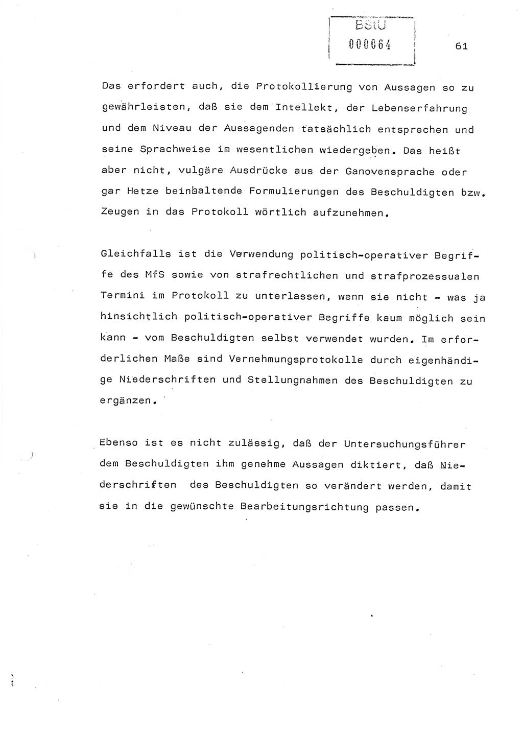 Referat (Generaloberst Erich Mielke) auf der Zentralen Dienstkonferenz am 24.5.1979 [Ministerium für Staatssicherheit (MfS), Deutsche Demokratische Republik (DDR), Der Minister], Berlin 1979, Seite 61 (Ref. DK DDR MfS Min. /79 1979, S. 61)