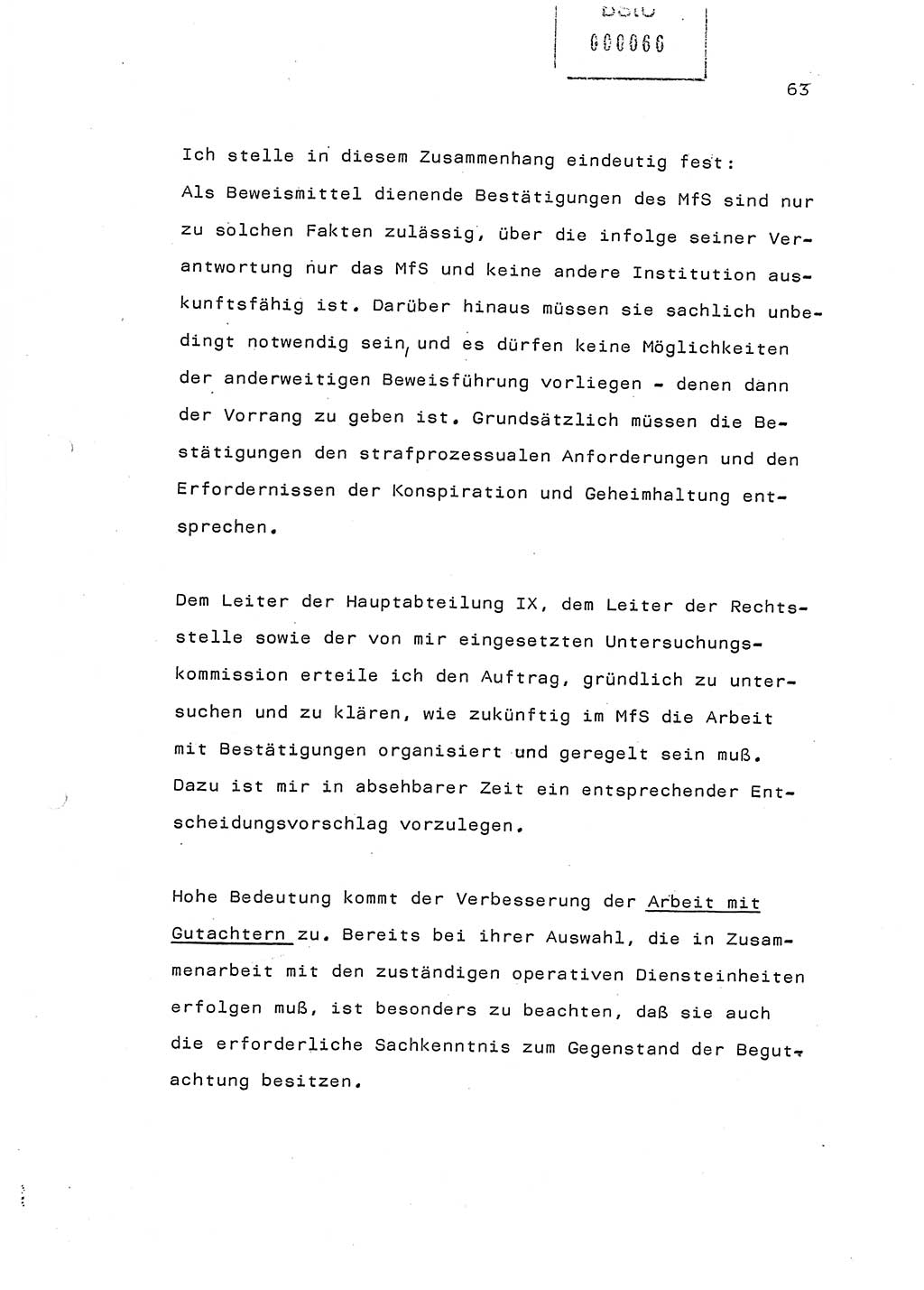 Referat (Generaloberst Erich Mielke) auf der Zentralen Dienstkonferenz am 24.5.1979 [Ministerium für Staatssicherheit (MfS), Deutsche Demokratische Republik (DDR), Der Minister], Berlin 1979, Seite 63 (Ref. DK DDR MfS Min. /79 1979, S. 63)