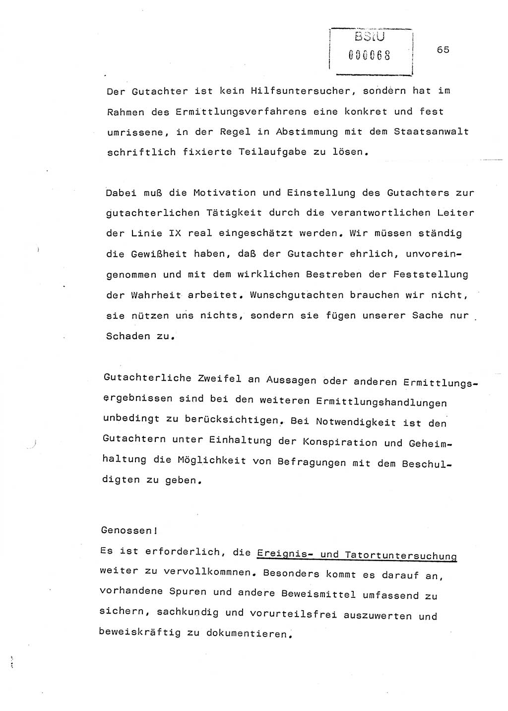 Referat (Generaloberst Erich Mielke) auf der Zentralen Dienstkonferenz am 24.5.1979 [Ministerium für Staatssicherheit (MfS), Deutsche Demokratische Republik (DDR), Der Minister], Berlin 1979, Seite 65 (Ref. DK DDR MfS Min. /79 1979, S. 65)