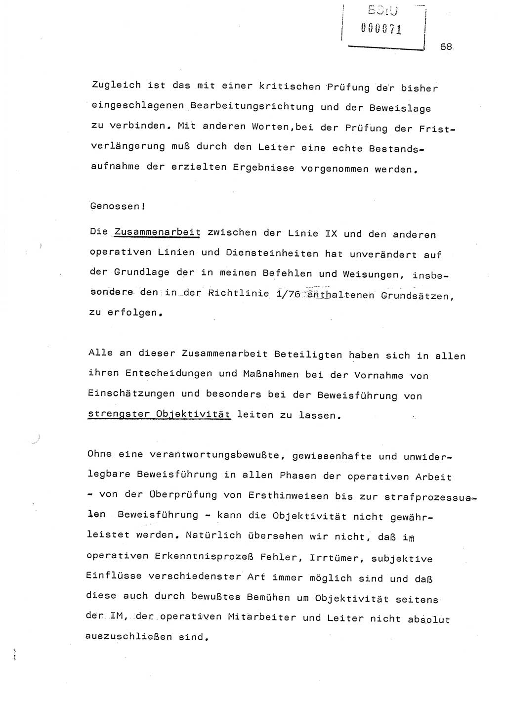 Referat (Generaloberst Erich Mielke) auf der Zentralen Dienstkonferenz am 24.5.1979 [Ministerium für Staatssicherheit (MfS), Deutsche Demokratische Republik (DDR), Der Minister], Berlin 1979, Seite 68 (Ref. DK DDR MfS Min. /79 1979, S. 68)