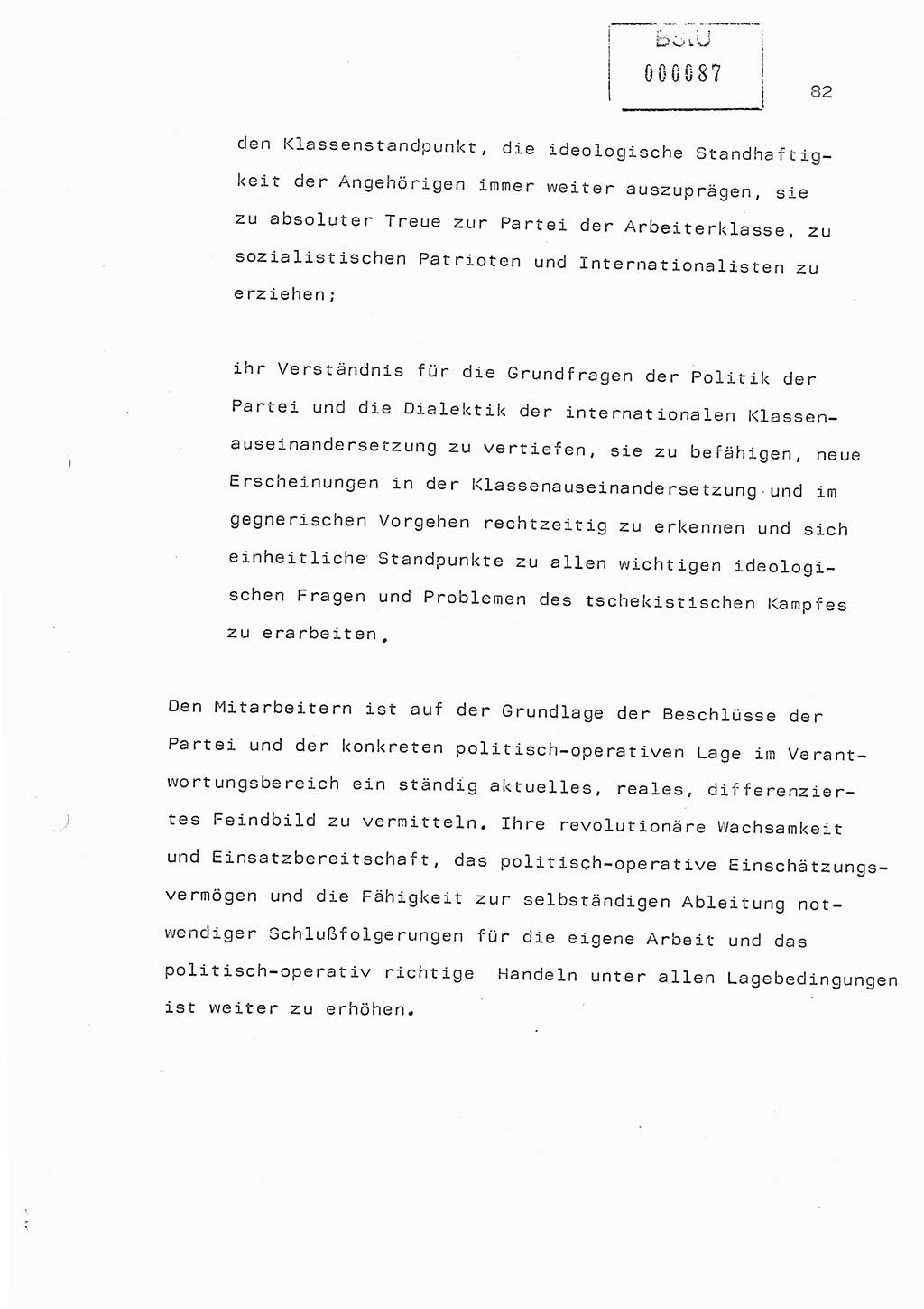 Referat (Generaloberst Erich Mielke) auf der Zentralen Dienstkonferenz am 24.5.1979 [Ministerium für Staatssicherheit (MfS), Deutsche Demokratische Republik (DDR), Der Minister], Berlin 1979, Seite 82 (Ref. DK DDR MfS Min. /79 1979, S. 82)