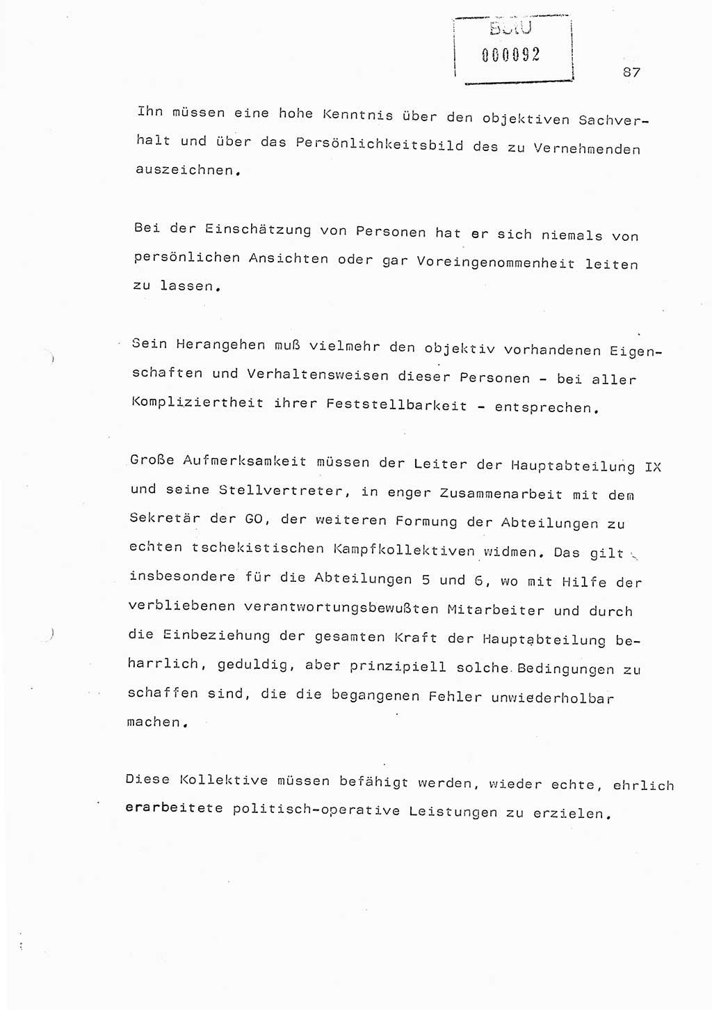 Referat (Generaloberst Erich Mielke) auf der Zentralen Dienstkonferenz am 24.5.1979 [Ministerium für Staatssicherheit (MfS), Deutsche Demokratische Republik (DDR), Der Minister], Berlin 1979, Seite 87 (Ref. DK DDR MfS Min. /79 1979, S. 87)