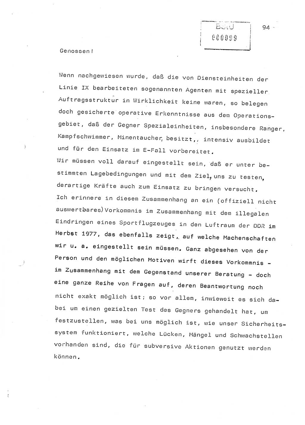 Referat (Generaloberst Erich Mielke) auf der Zentralen Dienstkonferenz am 24.5.1979 [Ministerium für Staatssicherheit (MfS), Deutsche Demokratische Republik (DDR), Der Minister], Berlin 1979, Seite 94 (Ref. DK DDR MfS Min. /79 1979, S. 94)