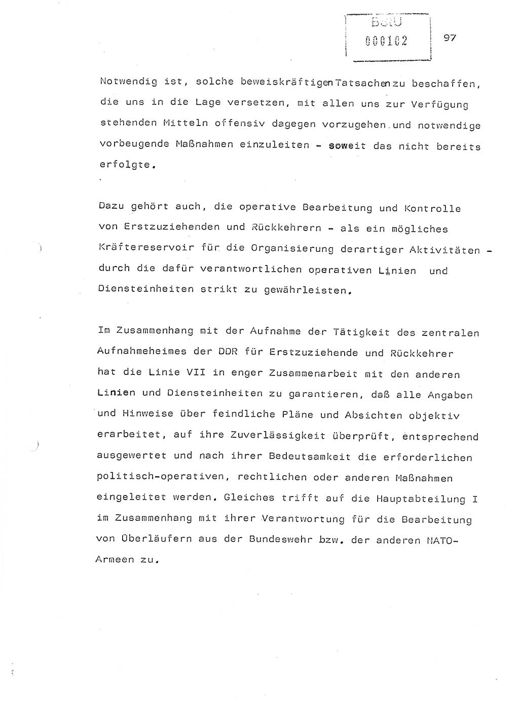 Referat (Generaloberst Erich Mielke) auf der Zentralen Dienstkonferenz am 24.5.1979 [Ministerium für Staatssicherheit (MfS), Deutsche Demokratische Republik (DDR), Der Minister], Berlin 1979, Seite 97 (Ref. DK DDR MfS Min. /79 1979, S. 97)