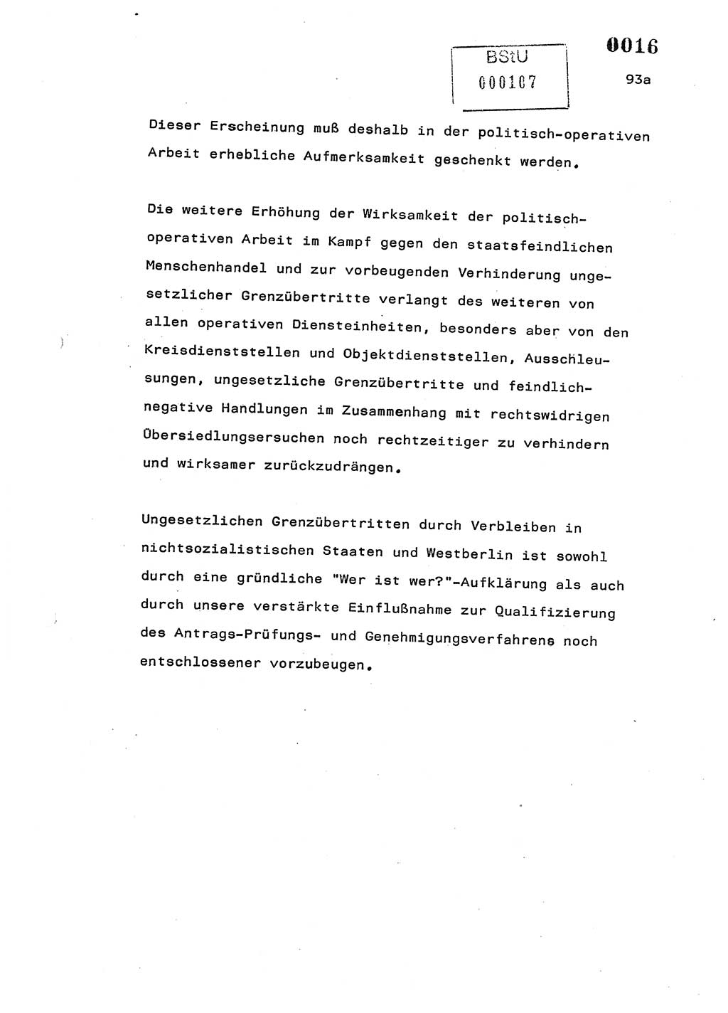 Referat des Genossen Minister (Generaloberst Erich Mielke) am 2. Beratungstag der zentralen Dienstkonferenz am 5.-6.7.1979, Zum 3. Strafrechtsänderungsgesetz sowie zu den Änderungen des Paß- und Ausländerrechts bzw. zoll- und devisenrechtlicher Bestimmungen der DDR [Ministerium für Staatssicherheit (MfS), Deutsche Demokratische Republik (DDR), Der Minister], Berlin 1979, Seite 93/1 (Ref. DK 2. Ber.-Tg. DDR MfS Min. /79 1979, S. 93/1)