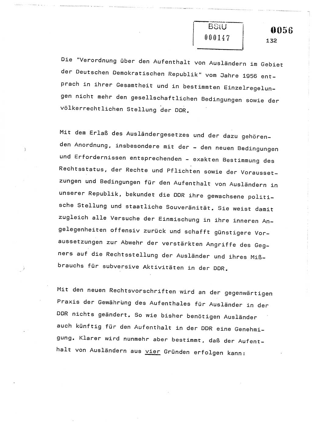 Referat des Genossen Minister (Generaloberst Erich Mielke) am 2. Beratungstag der zentralen Dienstkonferenz am 5.-6.7.1979, Zum 3. Strafrechtsänderungsgesetz sowie zu den Änderungen des Paß- und Ausländerrechts bzw. zoll- und devisenrechtlicher Bestimmungen der DDR [Ministerium für Staatssicherheit (MfS), Deutsche Demokratische Republik (DDR), Der Minister], Berlin 1979, Seite 132 (Ref. DK 2. Ber.-Tg. DDR MfS Min. /79 1979, S. 132)