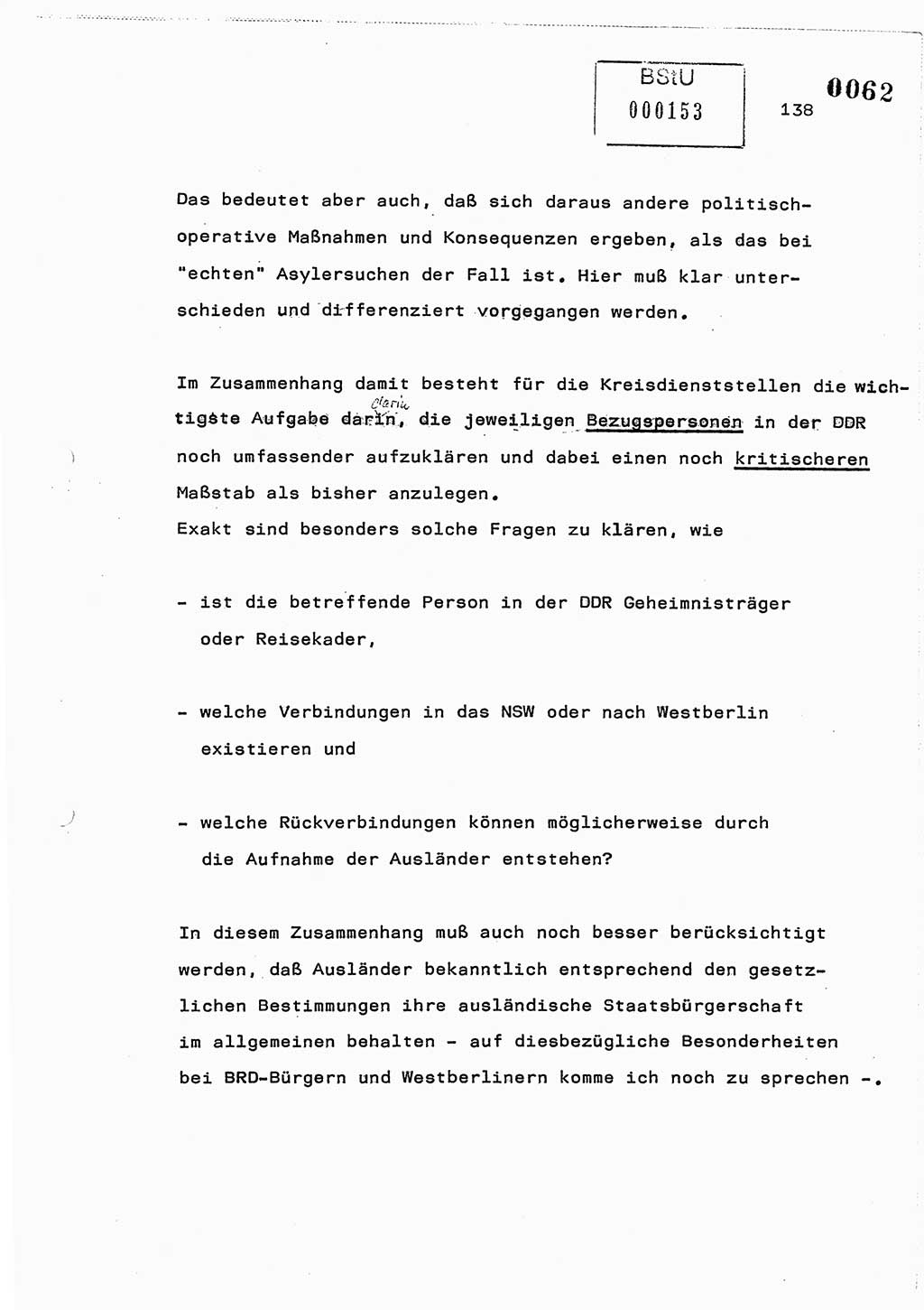 Referat des Genossen Minister (Generaloberst Erich Mielke) am 2. Beratungstag der zentralen Dienstkonferenz am 5.-6.7.1979, Zum 3. Strafrechtsänderungsgesetz sowie zu den Änderungen des Paß- und Ausländerrechts bzw. zoll- und devisenrechtlicher Bestimmungen der DDR [Ministerium für Staatssicherheit (MfS), Deutsche Demokratische Republik (DDR), Der Minister], Berlin 1979, Seite 138 (Ref. DK 2. Ber.-Tg. DDR MfS Min. /79 1979, S. 138)