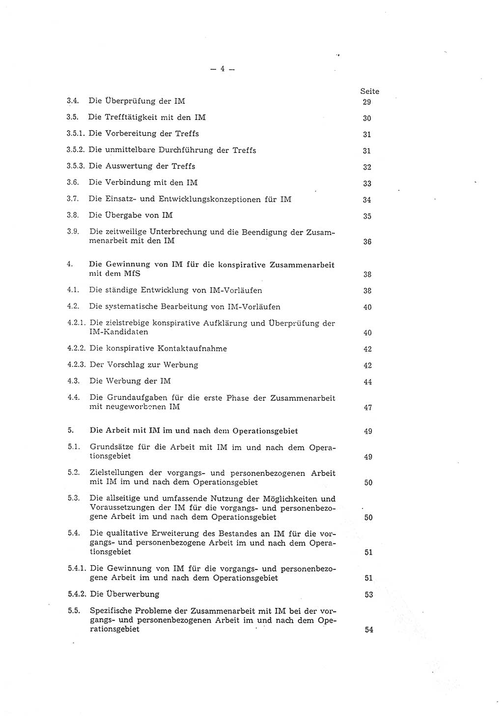 Richtlinie 1/79 für die Arbeit mit Inoffiziellen Mitarbeitern (IM) und Gesellschaftlichen Mitarbeitern für Sicherheit (GMS), Deutsche Demokratische Republik (DDR), Ministerium für Staatssicherheit (MfS), Der Minister (Mielke), Geheime Verschlußsache (GVS) ooo8-1/79, Berlin 1979, Seite 4 (RL 1/79 DDR MfS Min. GVS ooo8-1/79 1979, S. 4)