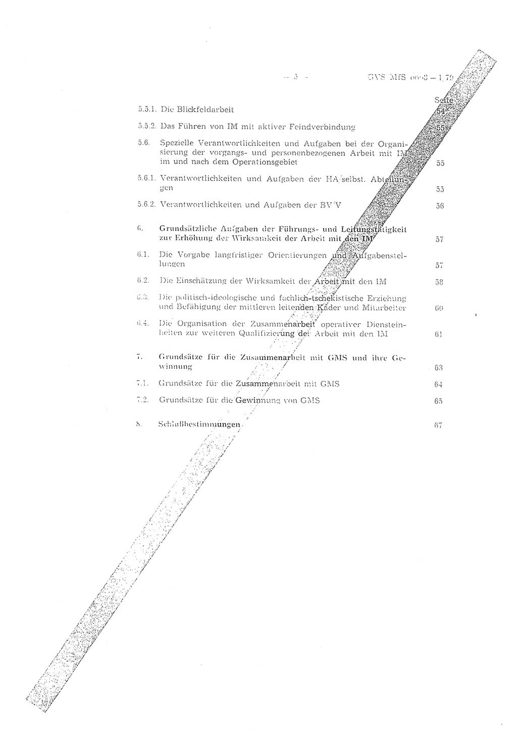 Richtlinie 1/79 für die Arbeit mit Inoffiziellen Mitarbeitern (IM) und Gesellschaftlichen Mitarbeitern für Sicherheit (GMS), Deutsche Demokratische Republik (DDR), Ministerium für Staatssicherheit (MfS), Der Minister (Mielke), Geheime Verschlußsache (GVS) ooo8-1/79, Berlin 1979, Seite 5 (RL 1/79 DDR MfS Min. GVS ooo8-1/79 1979, S. 5)