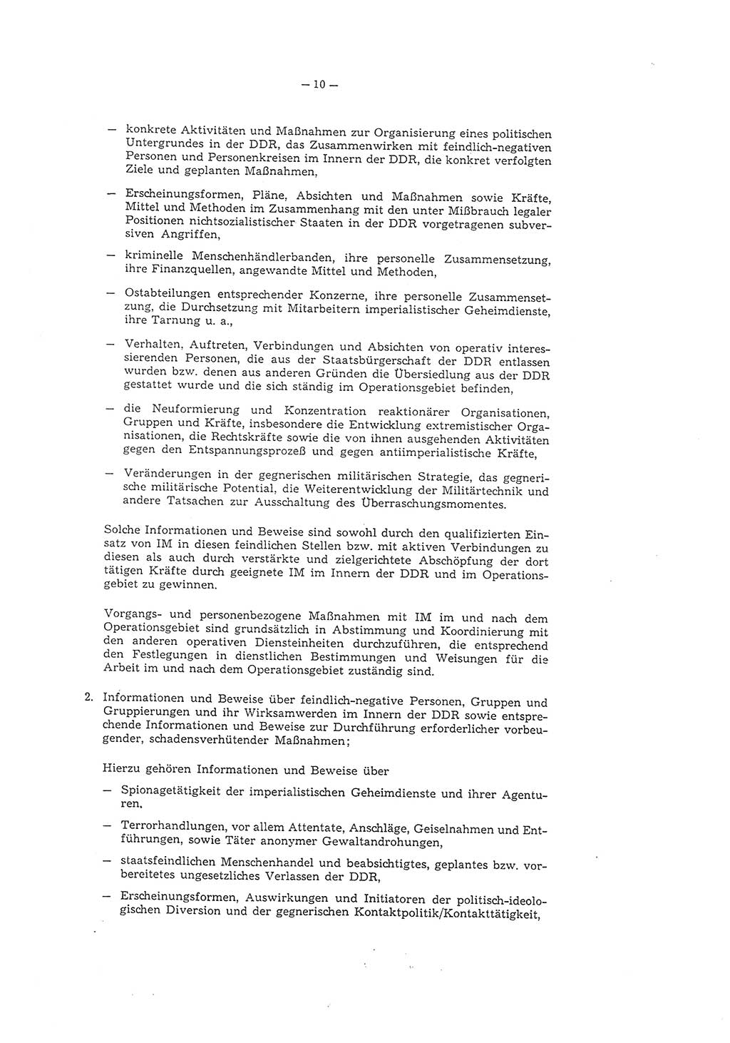 Richtlinie 1/79 für die Arbeit mit Inoffiziellen Mitarbeitern (IM) und Gesellschaftlichen Mitarbeitern für Sicherheit (GMS), Deutsche Demokratische Republik (DDR), Ministerium für Staatssicherheit (MfS), Der Minister (Mielke), Geheime Verschlußsache (GVS) ooo8-1/79, Berlin 1979, Seite 10 (RL 1/79 DDR MfS Min. GVS ooo8-1/79 1979, S. 10)