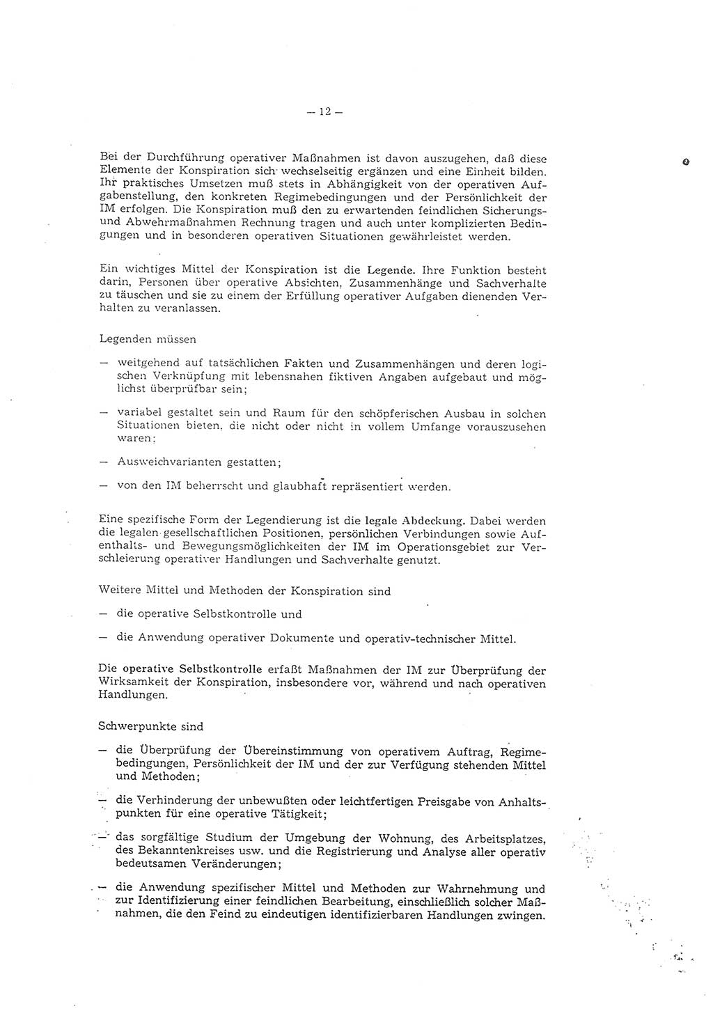 Richtlinie 2/79 für die Arbeit mit Inoffiziellen Mitarbeitern (IM) im Operationsgebiet, Deutsche Demokratische Republik (DDR), Ministerium für Staatssicherheit (MfS), Der Minister (Mielke), Geheime Verschlußsache (GVS) ooo8-2/79, Berlin 1979, Seite 12 (RL 2/79 DDR MfS Min. GVS ooo8-2/79 1979, S. 12)