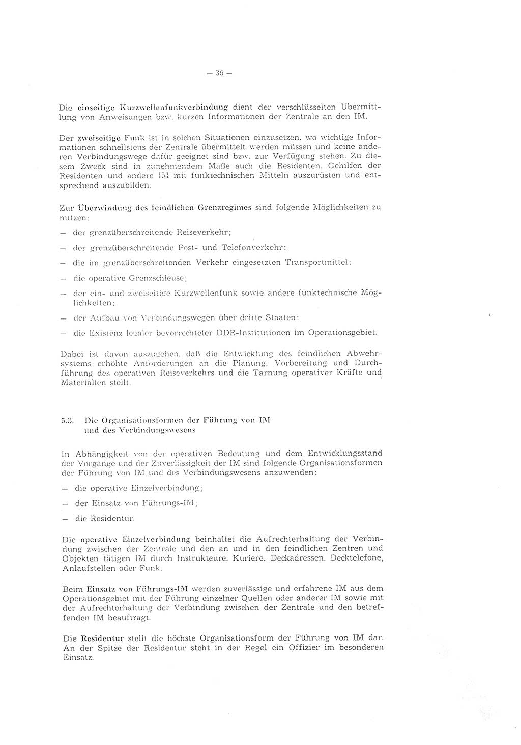 Richtlinie 2/79 für die Arbeit mit Inoffiziellen Mitarbeitern (IM) im Operationsgebiet, Deutsche Demokratische Republik (DDR), Ministerium für Staatssicherheit (MfS), Der Minister (Mielke), Geheime Verschlußsache (GVS) ooo8-2/79, Berlin 1979, Seite 36 (RL 2/79 DDR MfS Min. GVS ooo8-2/79 1979, S. 36)