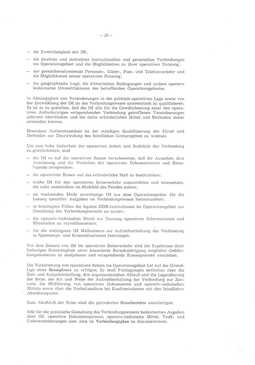 Richtlinie 2/79 für die Arbeit mit Inoffiziellen Mitarbeitern (IM) im Operationsgebiet, Deutsche Demokratische Republik (DDR), Ministerium für Staatssicherheit (MfS), Der Minister (Mielke), Geheime Verschlußsache (GVS) ooo8-2/79, Berlin 1979, Seite 38 (RL 2/79 DDR MfS Min. GVS ooo8-2/79 1979, S. 38)