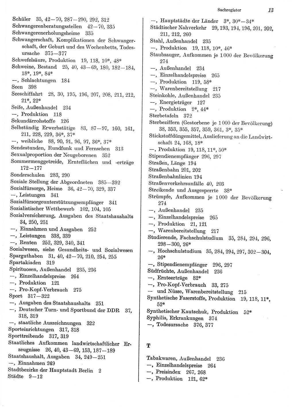 Statistisches Jahrbuch der Deutschen Demokratischen Republik (DDR) 1979, Seite 13 (Stat. Jb. DDR 1979, S. 13)