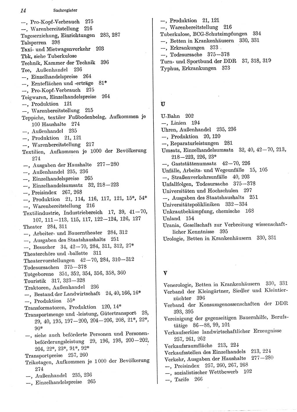 Statistisches Jahrbuch der Deutschen Demokratischen Republik (DDR) 1979, Seite 14 (Stat. Jb. DDR 1979, S. 14)