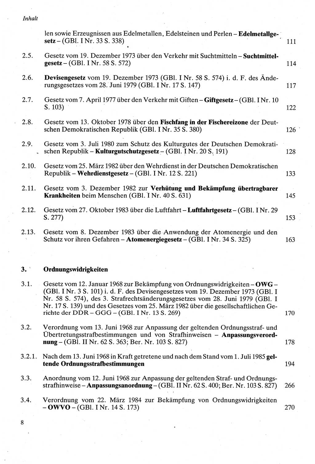 Strafgesetzbuch (StGB) der Deutschen Demokratischen Republik (DDR) sowie angrenzende Gesetze und Bestimmungen 1979, Seite 8 (StGB DDR Ges. Best. 1979, S. 8)