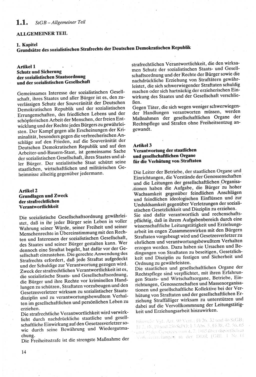 Strafgesetzbuch (StGB) der Deutschen Demokratischen Republik (DDR) sowie angrenzende Gesetze und Bestimmungen 1979, Seite 14 (StGB DDR Ges. Best. 1979, S. 14)