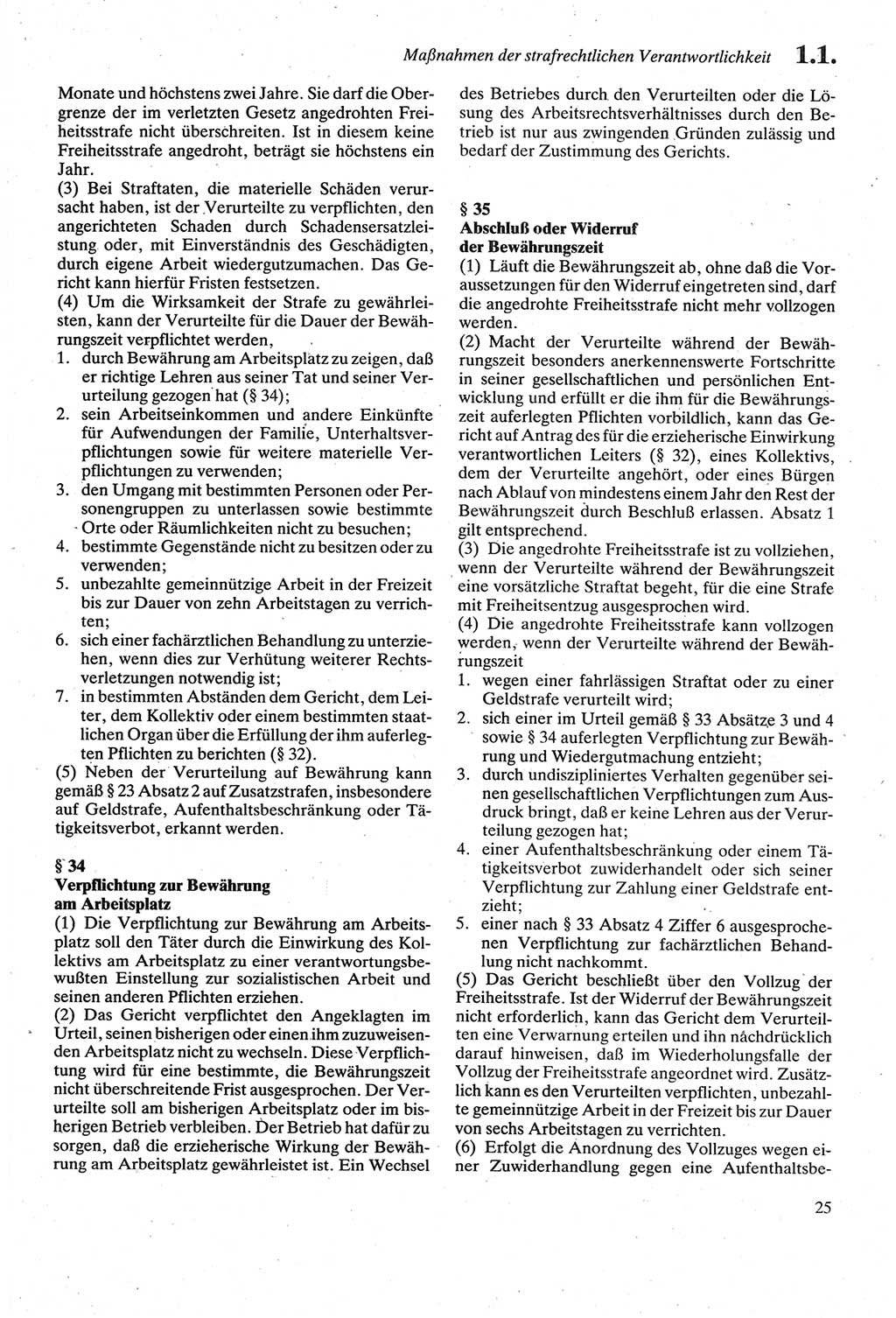 Strafgesetzbuch (StGB) der Deutschen Demokratischen Republik (DDR) sowie angrenzende Gesetze und Bestimmungen 1979, Seite 25 (StGB DDR Ges. Best. 1979, S. 25)