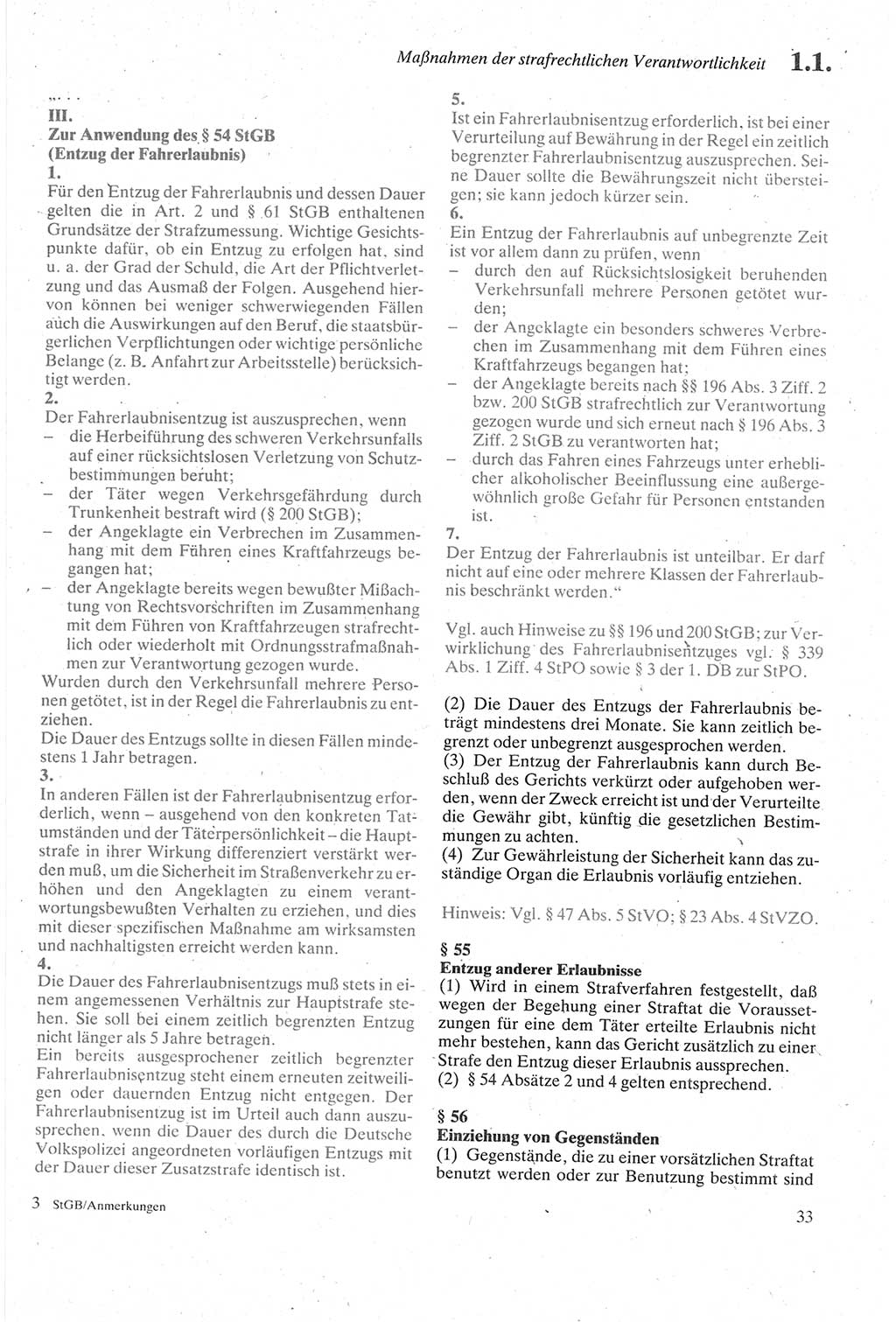 Strafgesetzbuch (StGB) der Deutschen Demokratischen Republik (DDR) sowie angrenzende Gesetze und Bestimmungen 1979, Seite 33 (StGB DDR Ges. Best. 1979, S. 33)