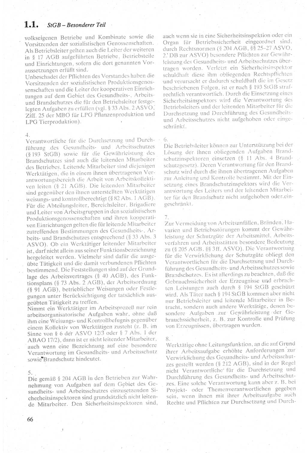 Strafgesetzbuch (StGB) der Deutschen Demokratischen Republik (DDR) sowie angrenzende Gesetze und Bestimmungen 1979, Seite 66 (StGB DDR Ges. Best. 1979, S. 66)