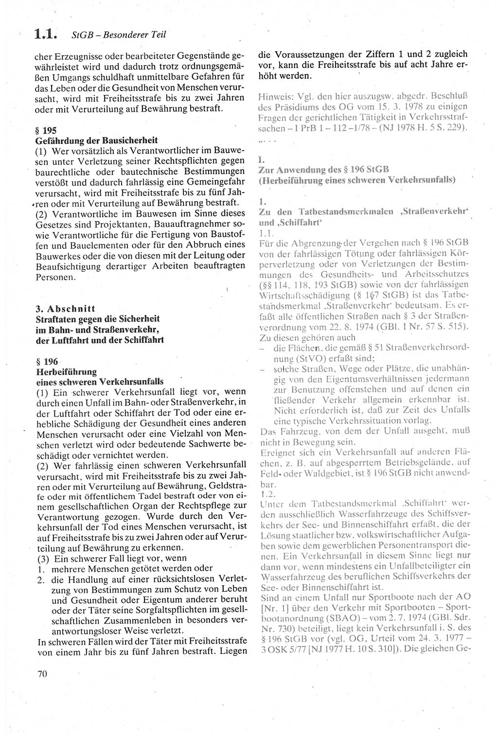 Strafgesetzbuch (StGB) der Deutschen Demokratischen Republik (DDR) sowie angrenzende Gesetze und Bestimmungen 1979, Seite 70 (StGB DDR Ges. Best. 1979, S. 70)