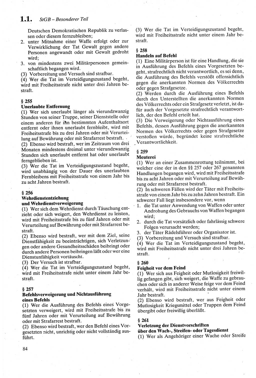 Strafgesetzbuch (StGB) der Deutschen Demokratischen Republik (DDR) sowie angrenzende Gesetze und Bestimmungen 1979, Seite 84 (StGB DDR Ges. Best. 1979, S. 84)