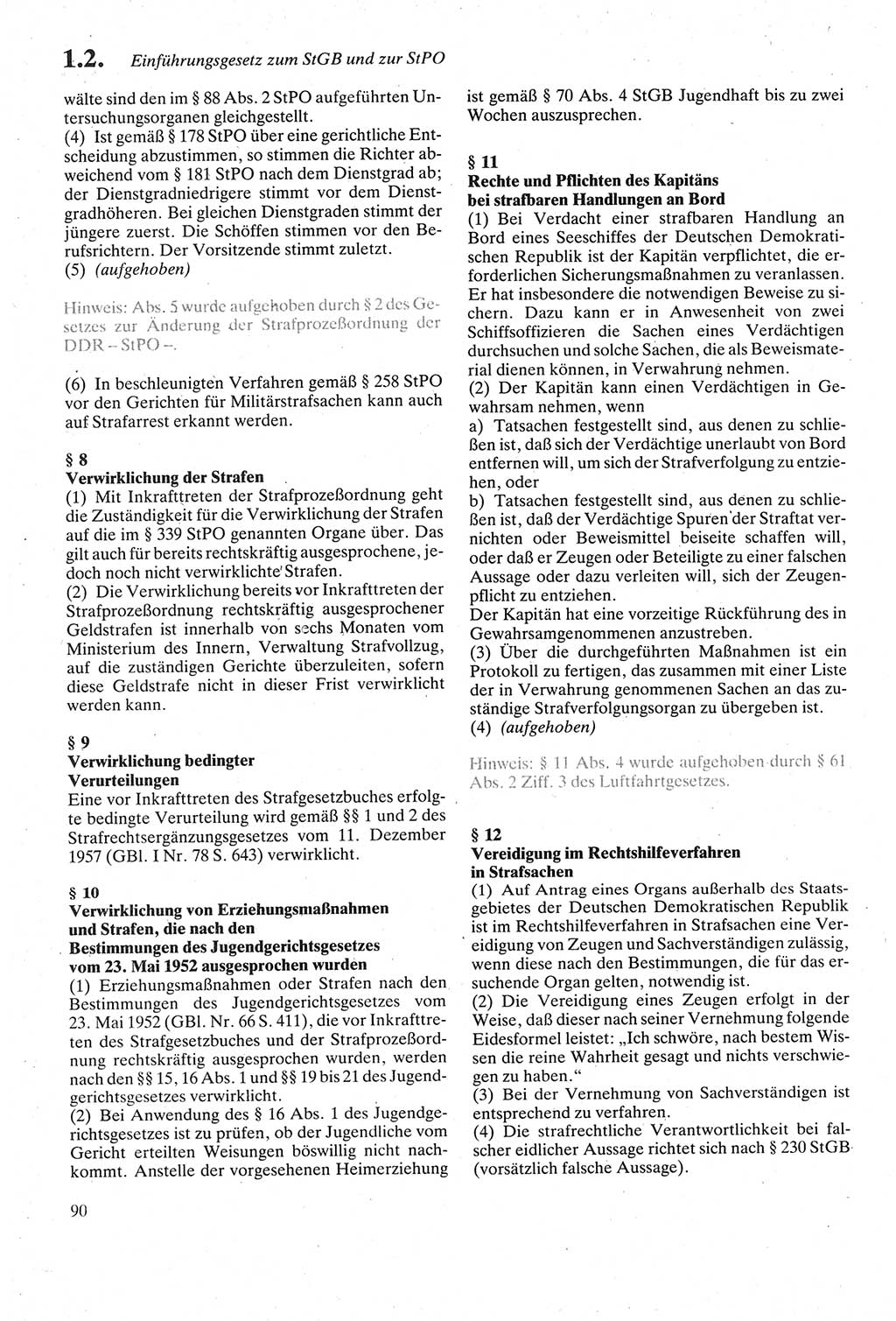 Strafgesetzbuch (StGB) der Deutschen Demokratischen Republik (DDR) sowie angrenzende Gesetze und Bestimmungen 1979, Seite 90 (StGB DDR Ges. Best. 1979, S. 90)