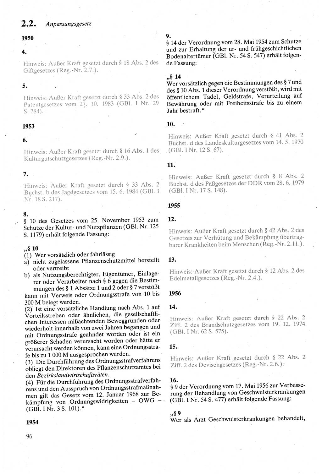 Strafgesetzbuch (StGB) der Deutschen Demokratischen Republik (DDR) sowie angrenzende Gesetze und Bestimmungen 1979, Seite 96 (StGB DDR Ges. Best. 1979, S. 96)