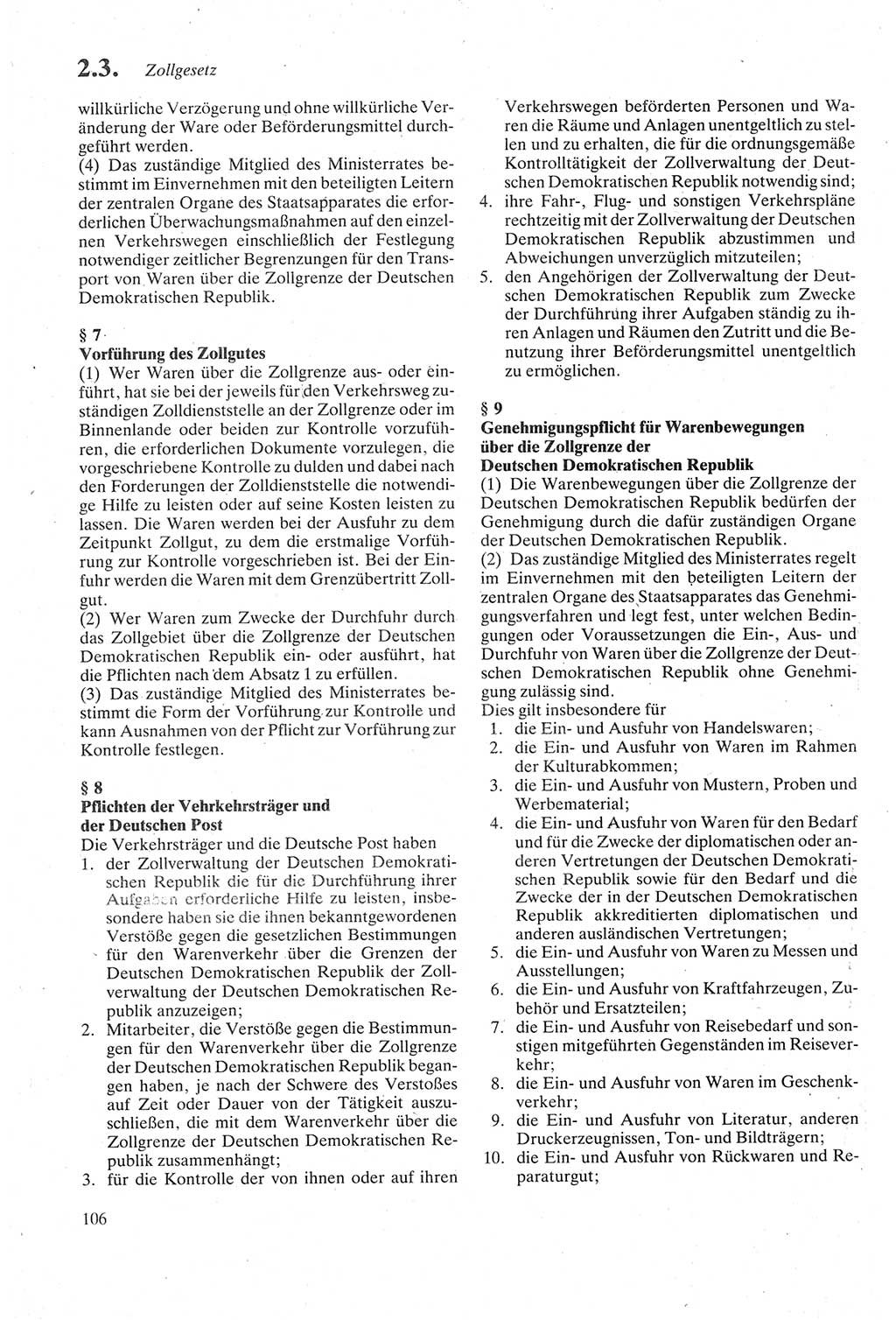 Strafgesetzbuch (StGB) der Deutschen Demokratischen Republik (DDR) sowie angrenzende Gesetze und Bestimmungen 1979, Seite 106 (StGB DDR Ges. Best. 1979, S. 106)