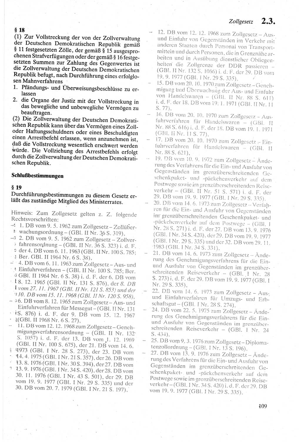 Strafgesetzbuch (StGB) der Deutschen Demokratischen Republik (DDR) sowie angrenzende Gesetze und Bestimmungen 1979, Seite 109 (StGB DDR Ges. Best. 1979, S. 109)