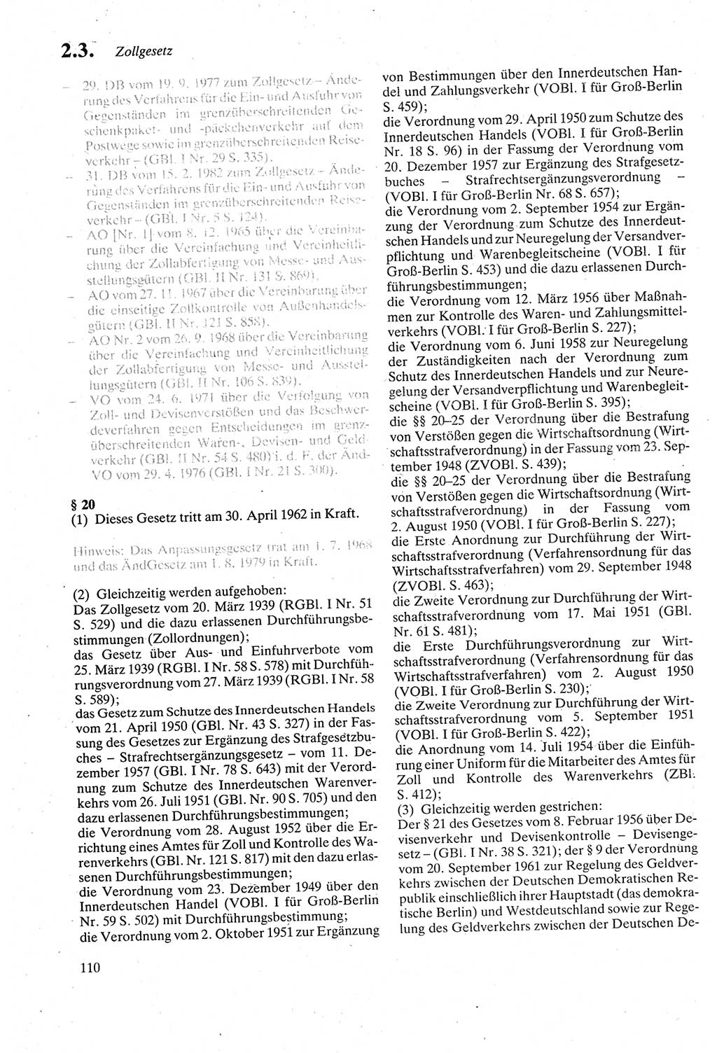 Strafgesetzbuch (StGB) der Deutschen Demokratischen Republik (DDR) sowie angrenzende Gesetze und Bestimmungen 1979, Seite 110 (StGB DDR Ges. Best. 1979, S. 110)