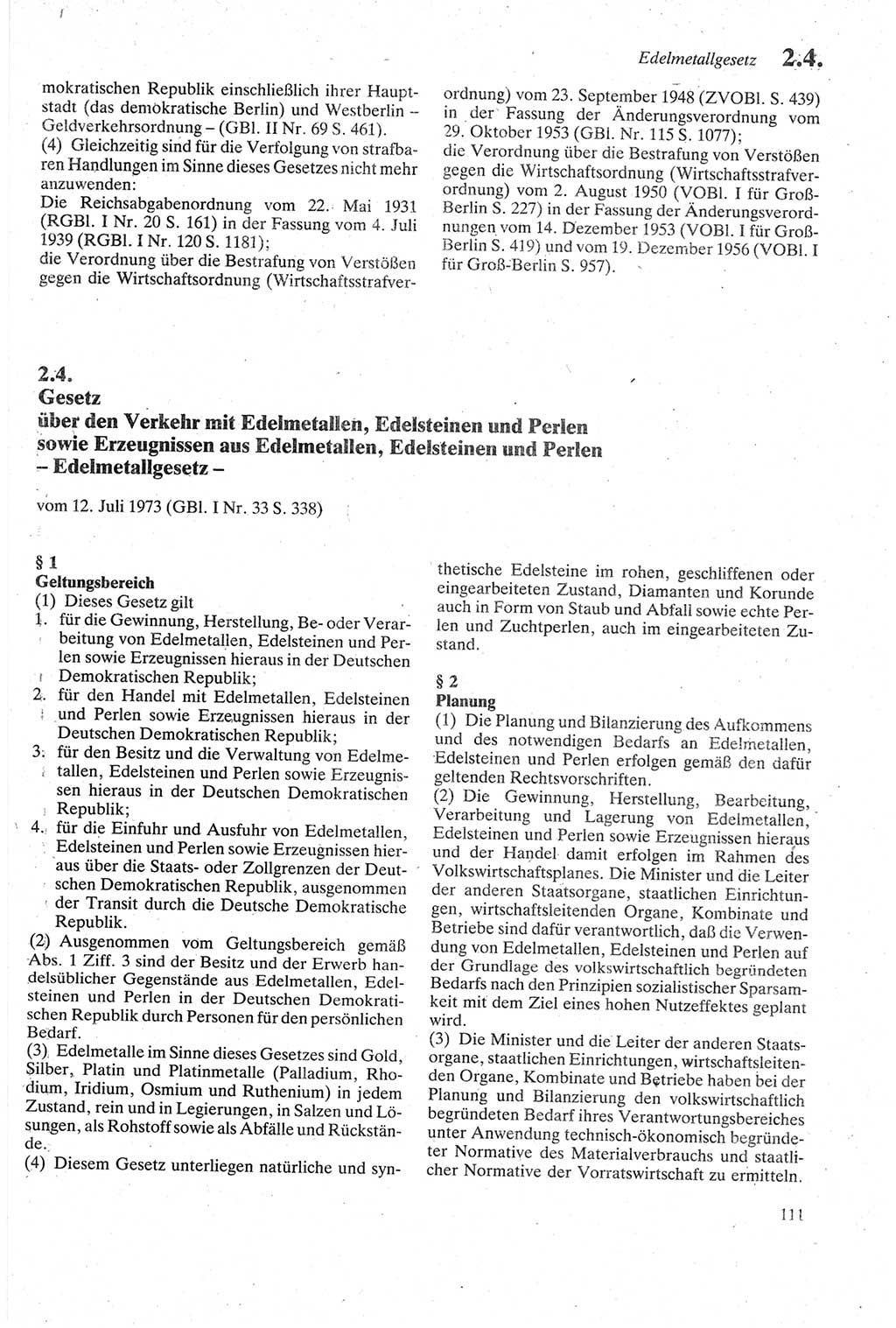 Strafgesetzbuch (StGB) der Deutschen Demokratischen Republik (DDR) sowie angrenzende Gesetze und Bestimmungen 1979, Seite 111 (StGB DDR Ges. Best. 1979, S. 111)
