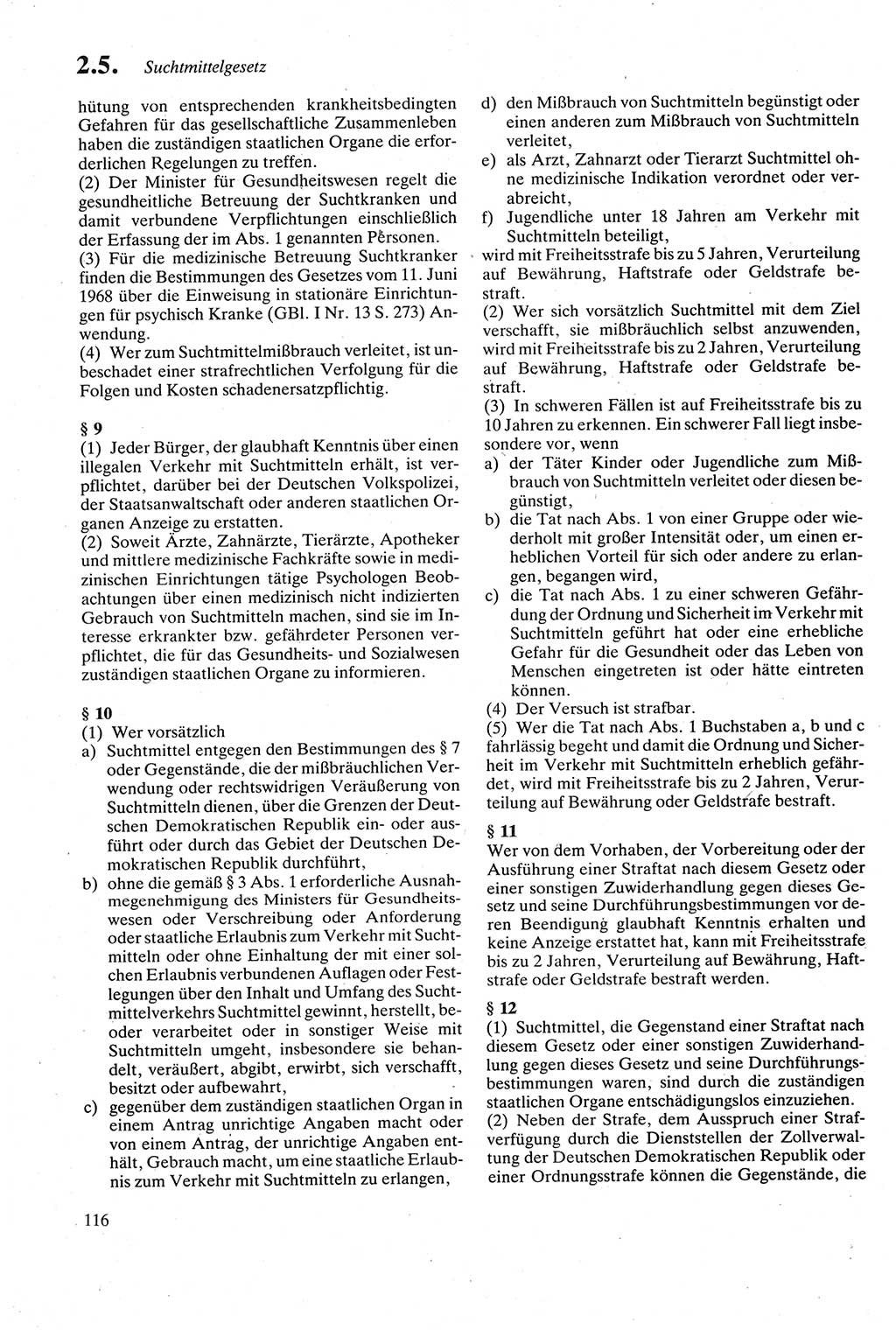 Strafgesetzbuch (StGB) der Deutschen Demokratischen Republik (DDR) sowie angrenzende Gesetze und Bestimmungen 1979, Seite 116 (StGB DDR Ges. Best. 1979, S. 116)