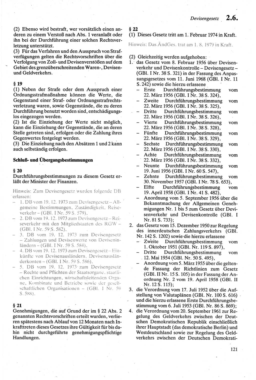 Strafgesetzbuch (StGB) der Deutschen Demokratischen Republik (DDR) sowie angrenzende Gesetze und Bestimmungen 1979, Seite 121 (StGB DDR Ges. Best. 1979, S. 121)