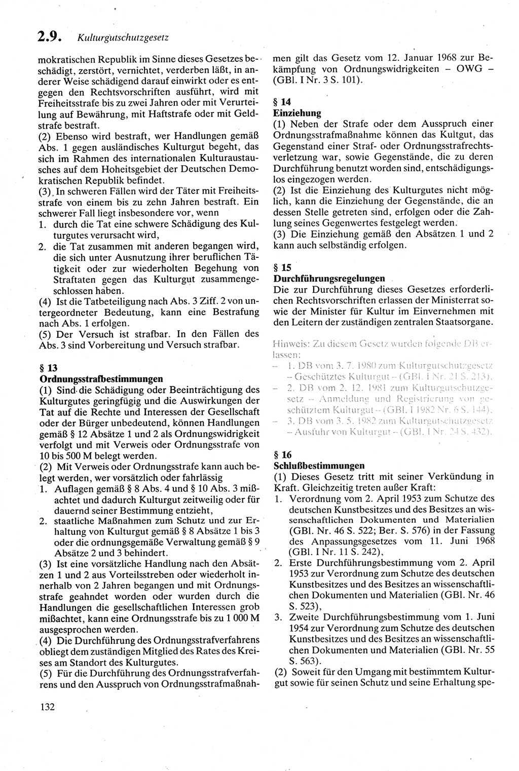 Strafgesetzbuch (StGB) der Deutschen Demokratischen Republik (DDR) sowie angrenzende Gesetze und Bestimmungen 1979, Seite 132 (StGB DDR Ges. Best. 1979, S. 132)
