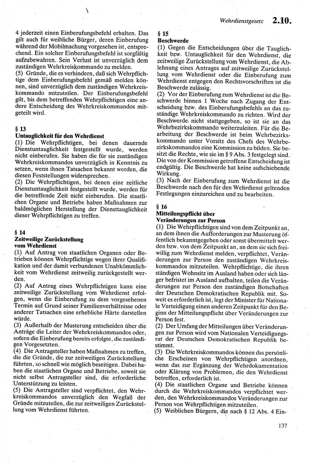 Strafgesetzbuch (StGB) der Deutschen Demokratischen Republik (DDR) sowie angrenzende Gesetze und Bestimmungen 1979, Seite 137 (StGB DDR Ges. Best. 1979, S. 137)