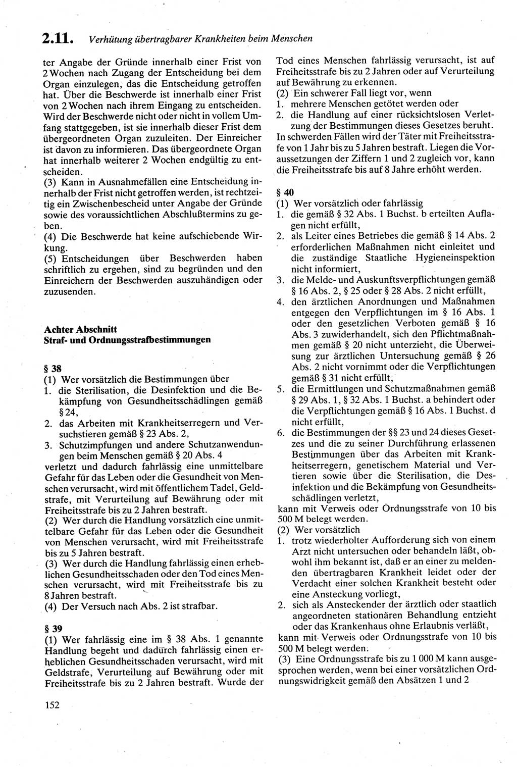 Strafgesetzbuch (StGB) der Deutschen Demokratischen Republik (DDR) sowie angrenzende Gesetze und Bestimmungen 1979, Seite 152 (StGB DDR Ges. Best. 1979, S. 152)