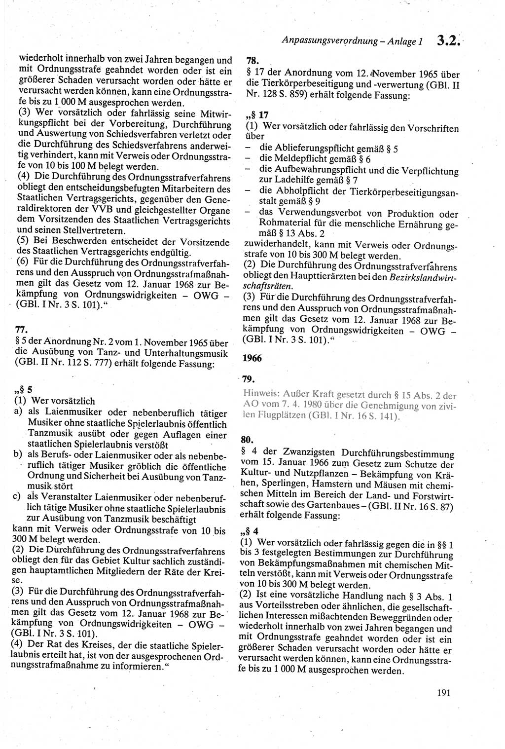 Strafgesetzbuch (StGB) der Deutschen Demokratischen Republik (DDR) sowie angrenzende Gesetze und Bestimmungen 1979, Seite 191 (StGB DDR Ges. Best. 1979, S. 191)