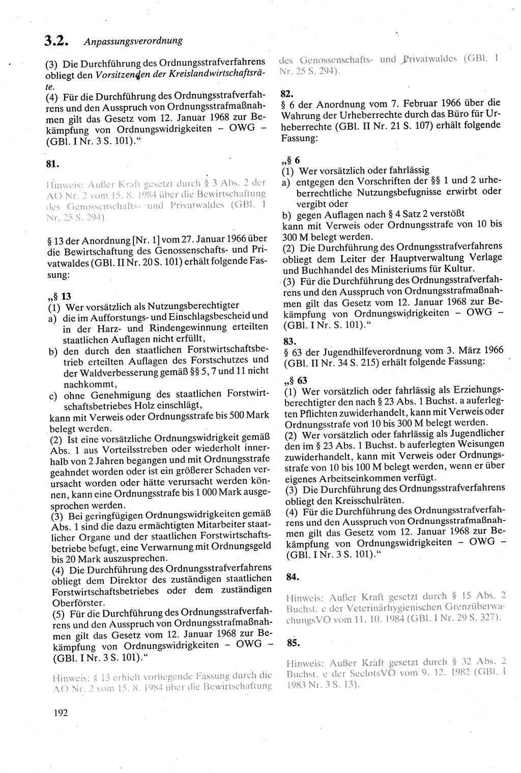 Strafgesetzbuch (StGB) der Deutschen Demokratischen Republik (DDR) sowie angrenzende Gesetze und Bestimmungen 1979, Seite 192 (StGB DDR Ges. Best. 1979, S. 192)