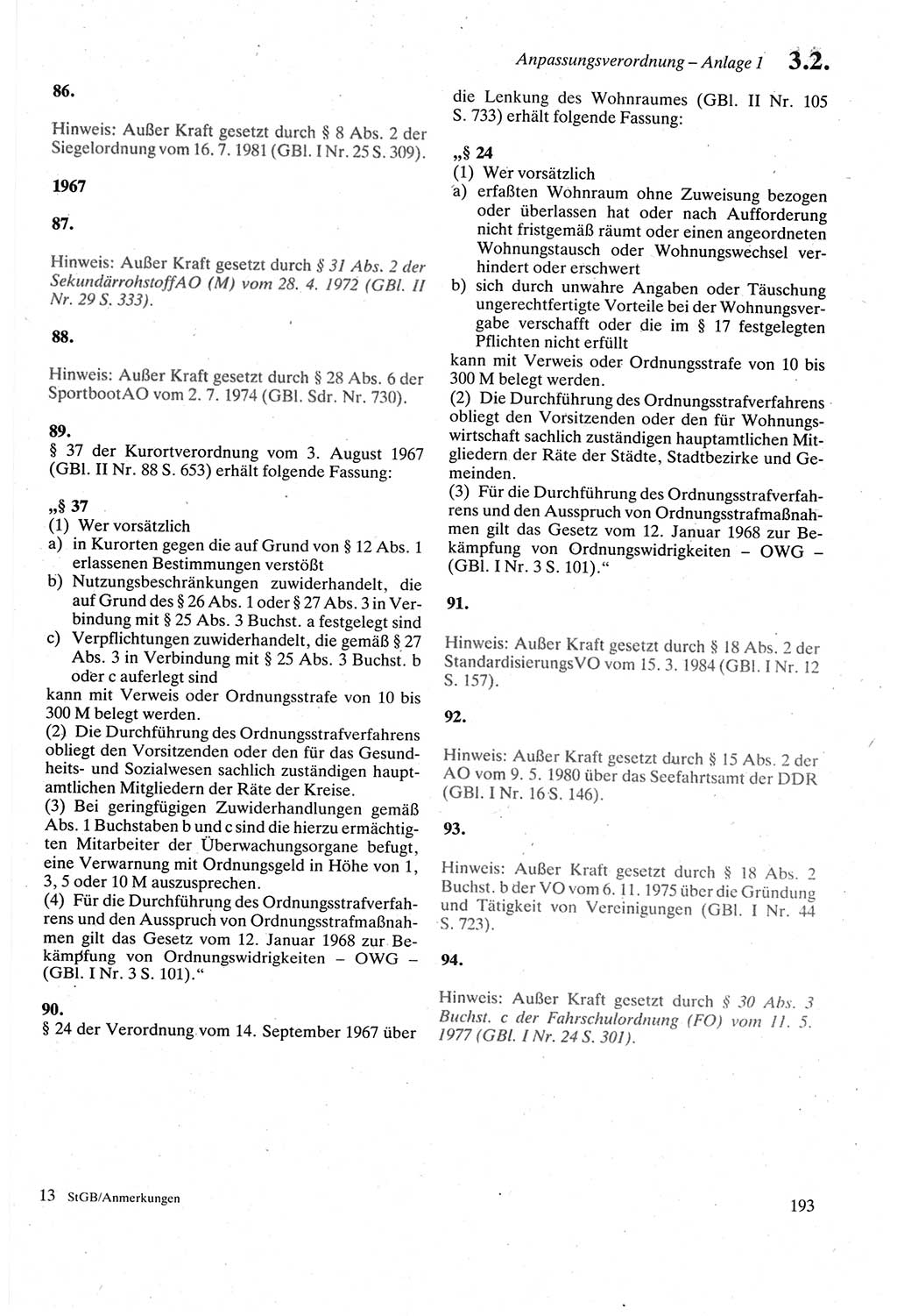 Strafgesetzbuch (StGB) der Deutschen Demokratischen Republik (DDR) sowie angrenzende Gesetze und Bestimmungen 1979, Seite 193 (StGB DDR Ges. Best. 1979, S. 193)