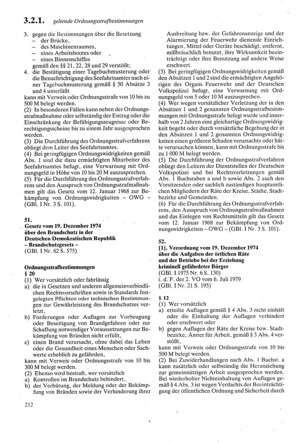 Strafgesetzbuch (StGB) der Deutschen Demokratischen Republik (DDR) sowie angrenzende Gesetze und Bestimmungen 1979, Seite 212 (StGB DDR Ges. Best. 1979, S. 212)