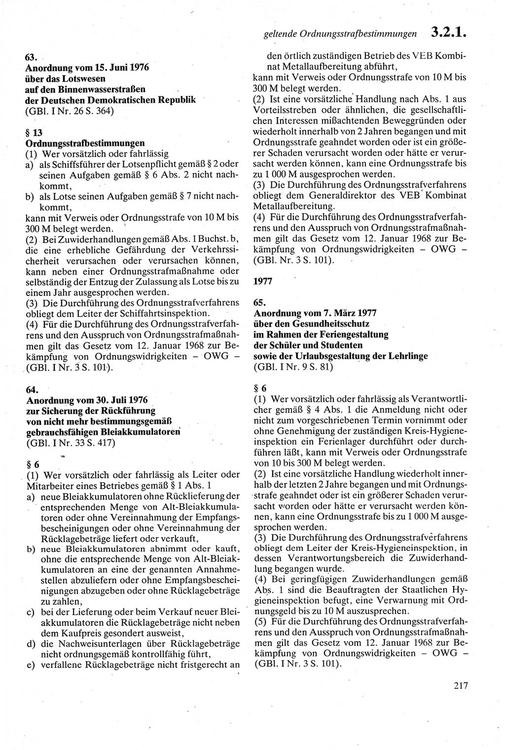 Strafgesetzbuch (StGB) der Deutschen Demokratischen Republik (DDR) sowie angrenzende Gesetze und Bestimmungen 1979, Seite 217 (StGB DDR Ges. Best. 1979, S. 217)