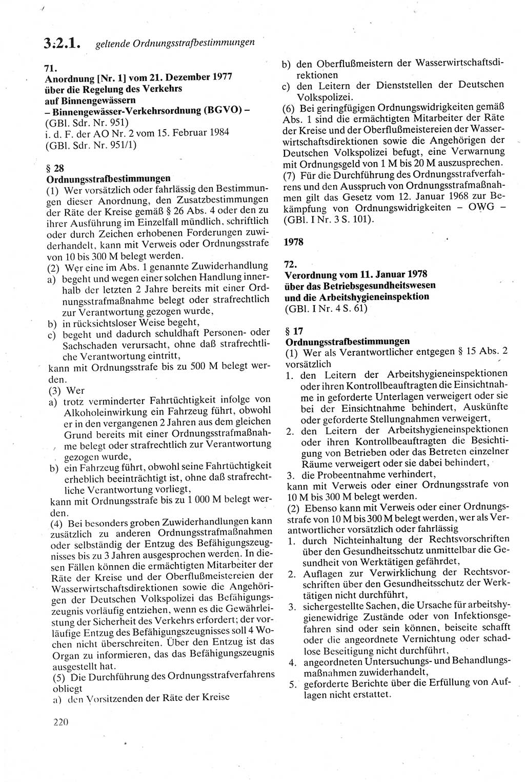 Strafgesetzbuch (StGB) der Deutschen Demokratischen Republik (DDR) sowie angrenzende Gesetze und Bestimmungen 1979, Seite 220 (StGB DDR Ges. Best. 1979, S. 220)