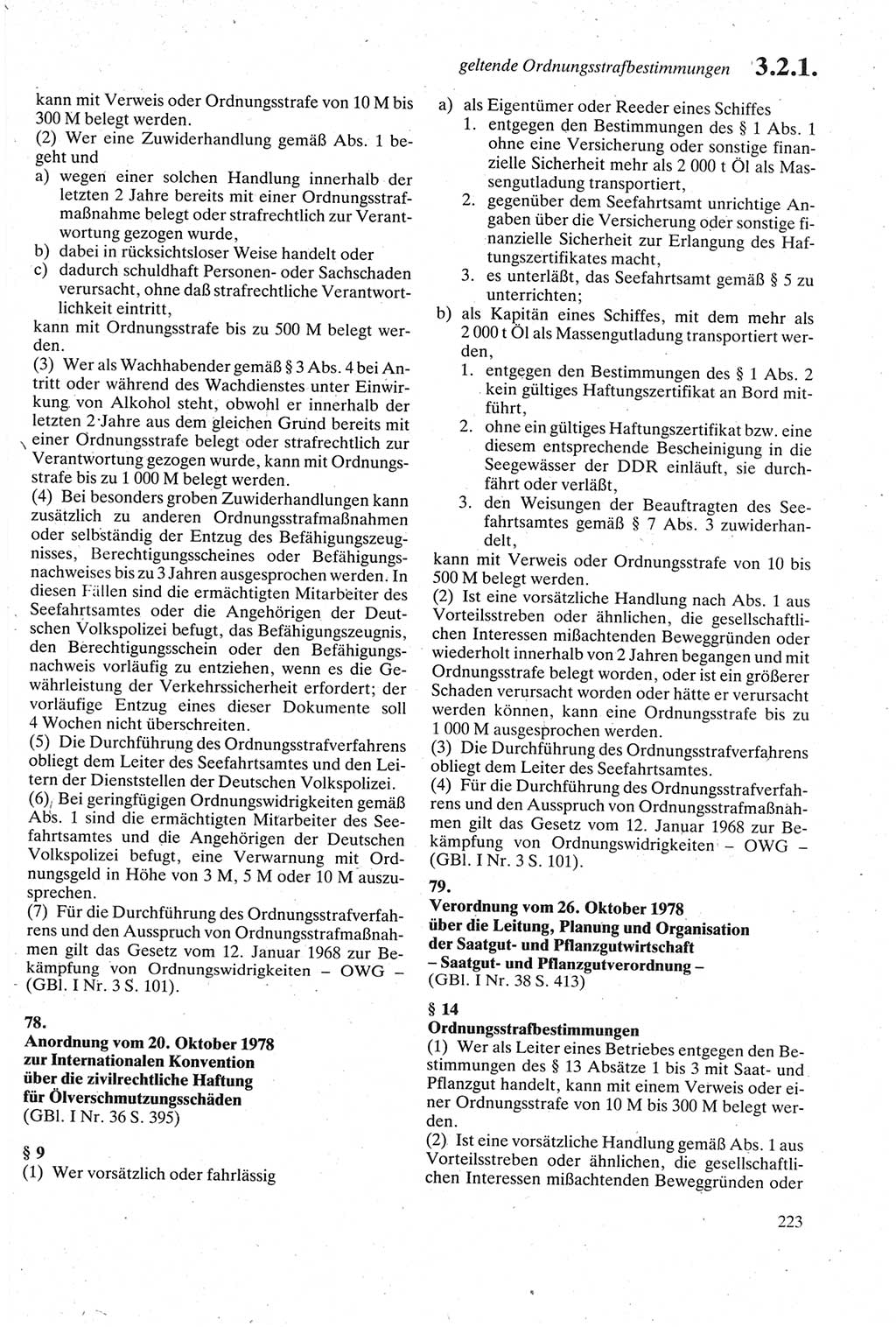 Strafgesetzbuch (StGB) der Deutschen Demokratischen Republik (DDR) sowie angrenzende Gesetze und Bestimmungen 1979, Seite 223 (StGB DDR Ges. Best. 1979, S. 223)