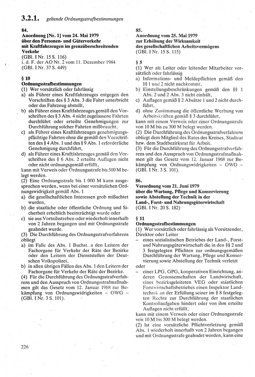 Strafgesetzbuch (StGB) der Deutschen Demokratischen Republik (DDR) sowie angrenzende Gesetze und Bestimmungen 1979, Seite 226 (StGB DDR Ges. Best. 1979, S. 226)