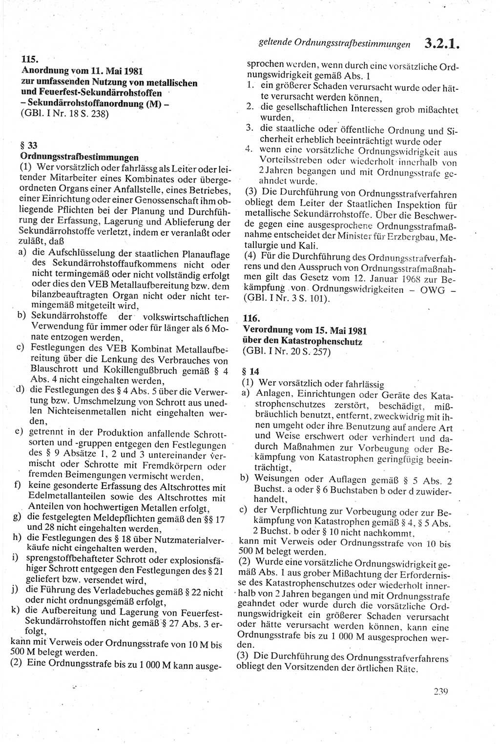 Strafgesetzbuch (StGB) der Deutschen Demokratischen Republik (DDR) sowie angrenzende Gesetze und Bestimmungen 1979, Seite 239 (StGB DDR Ges. Best. 1979, S. 239)