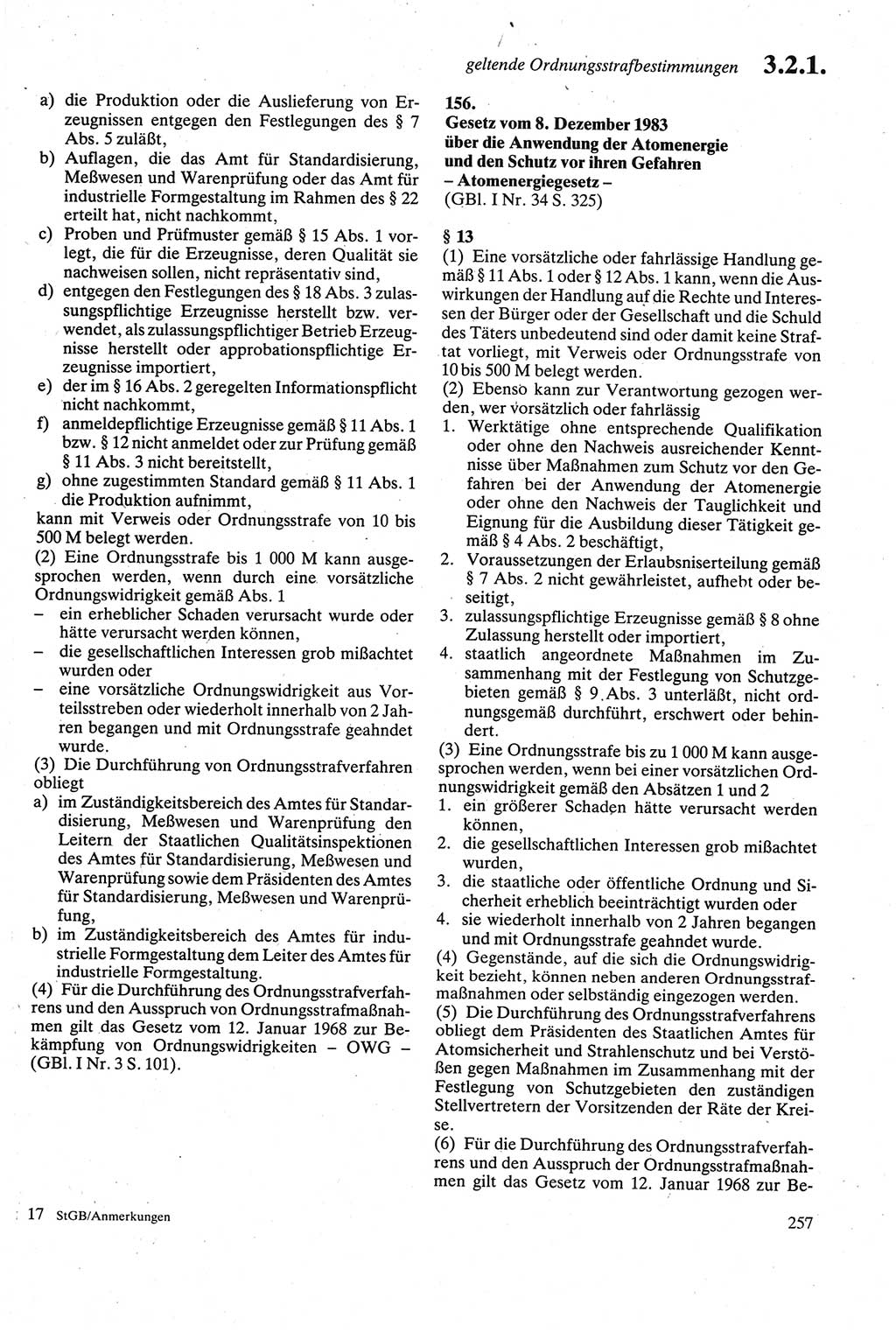 Strafgesetzbuch (StGB) der Deutschen Demokratischen Republik (DDR) sowie angrenzende Gesetze und Bestimmungen 1979, Seite 257 (StGB DDR Ges. Best. 1979, S. 257)