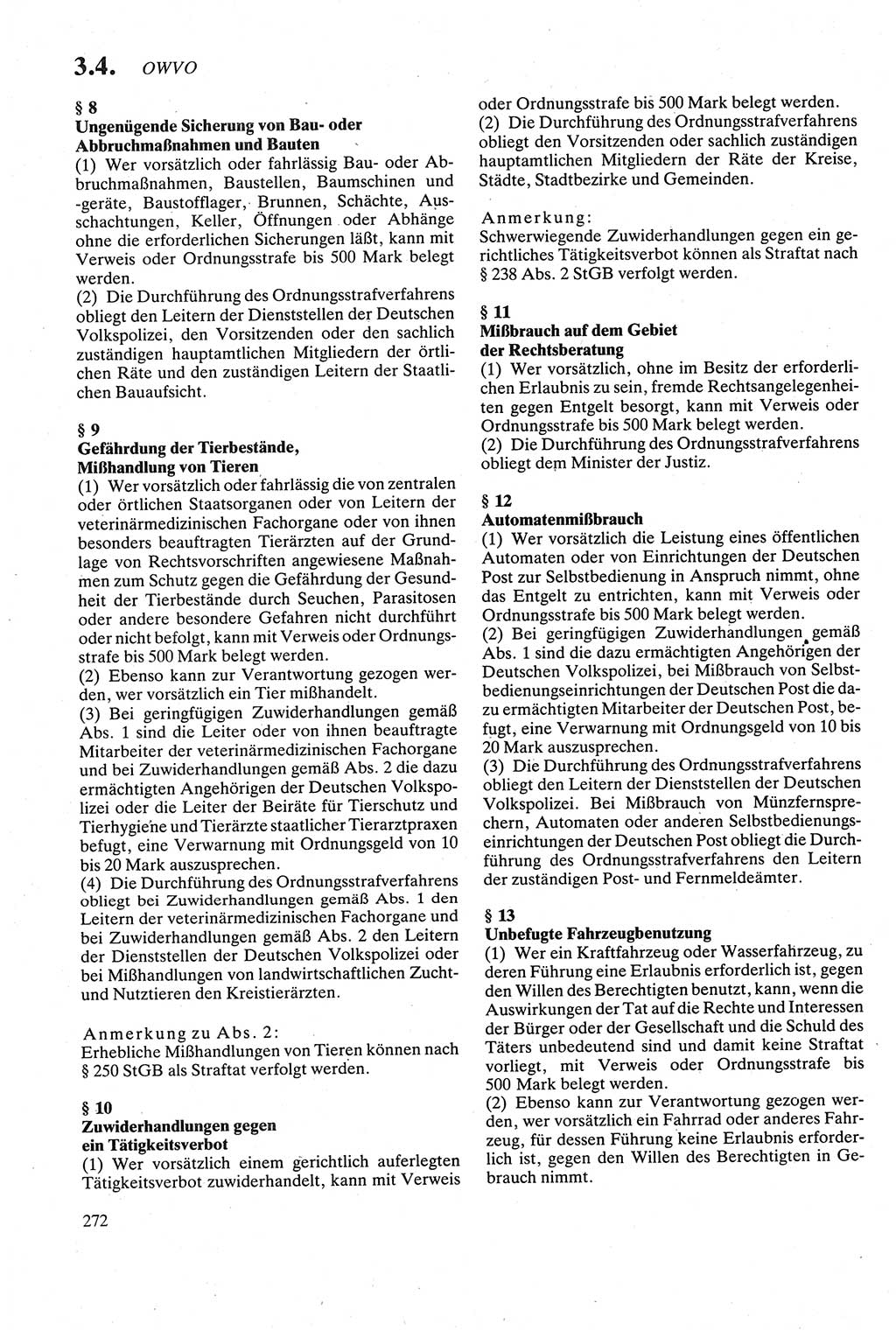 Strafgesetzbuch (StGB) der Deutschen Demokratischen Republik (DDR) sowie angrenzende Gesetze und Bestimmungen 1979, Seite 272 (StGB DDR Ges. Best. 1979, S. 272)