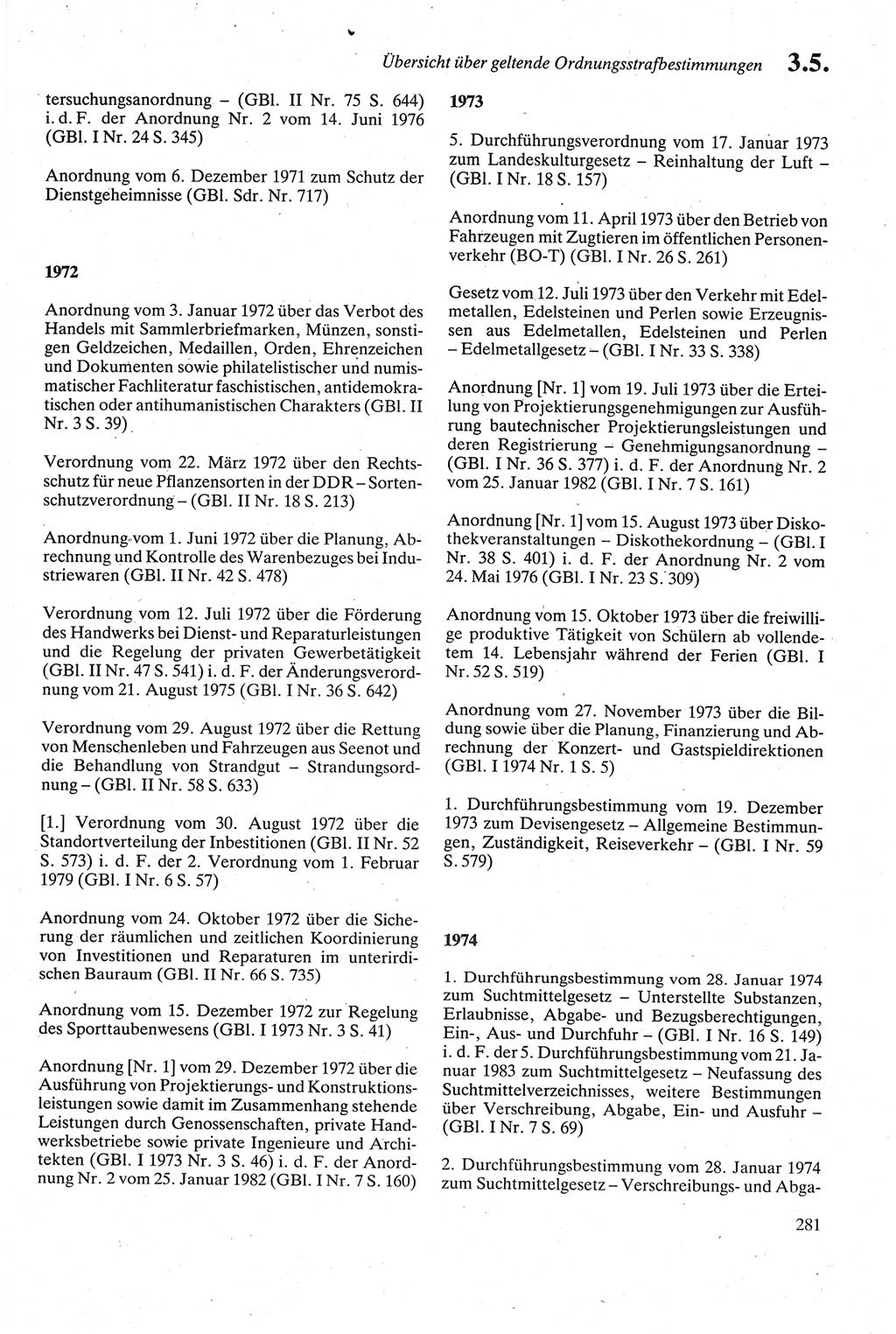 Strafgesetzbuch (StGB) der Deutschen Demokratischen Republik (DDR) sowie angrenzende Gesetze und Bestimmungen 1979, Seite 281 (StGB DDR Ges. Best. 1979, S. 281)